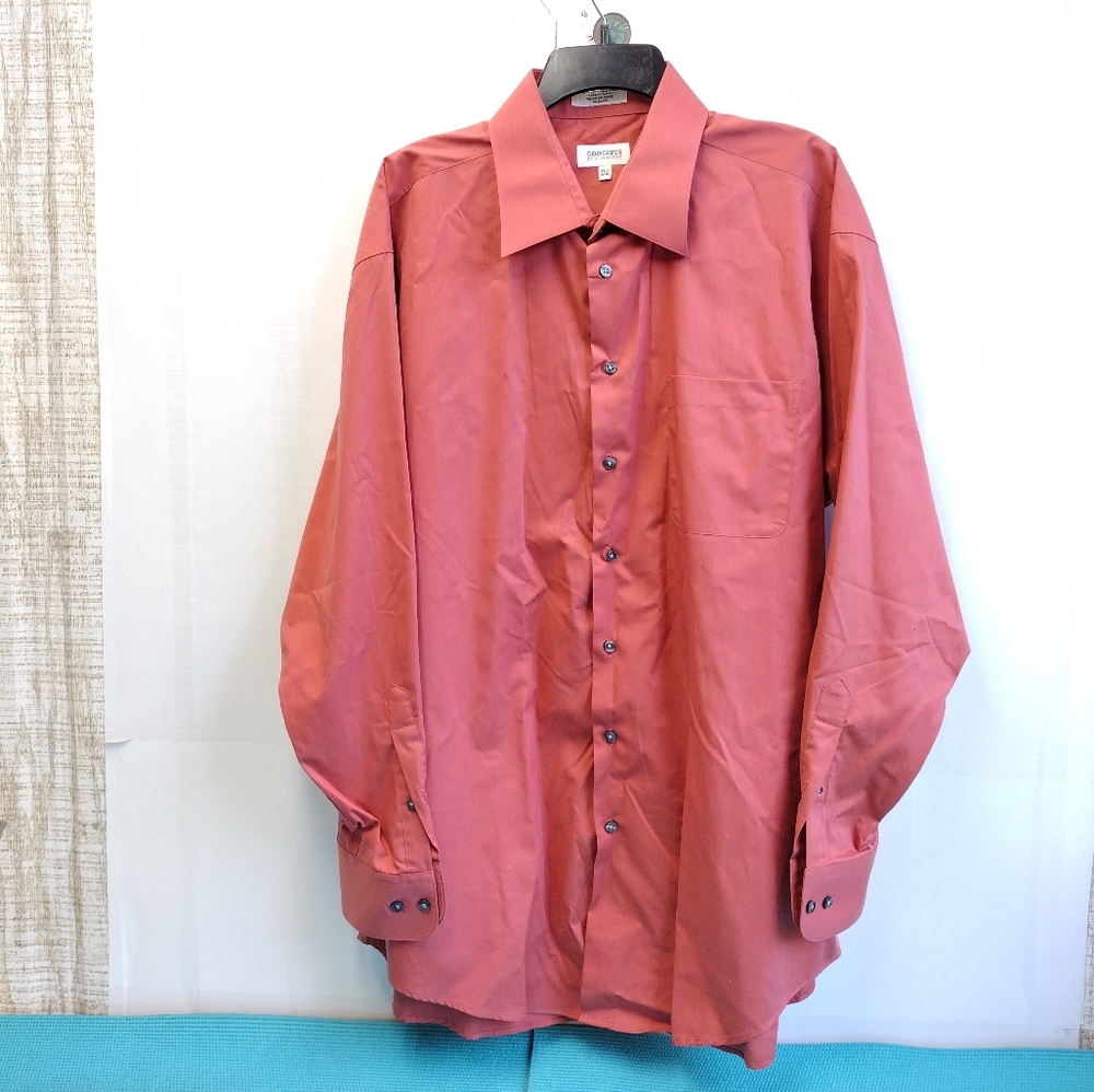 Concept By Claiborne Men's Button Up Dress Shirt Size 17 1/2 (34-35)